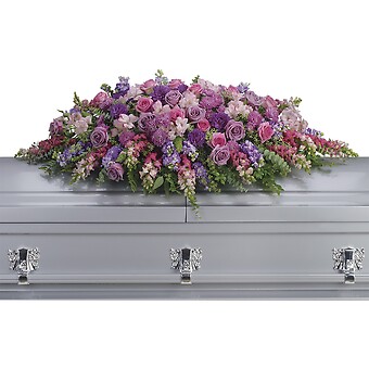 Lavender Tribute Casket Spray