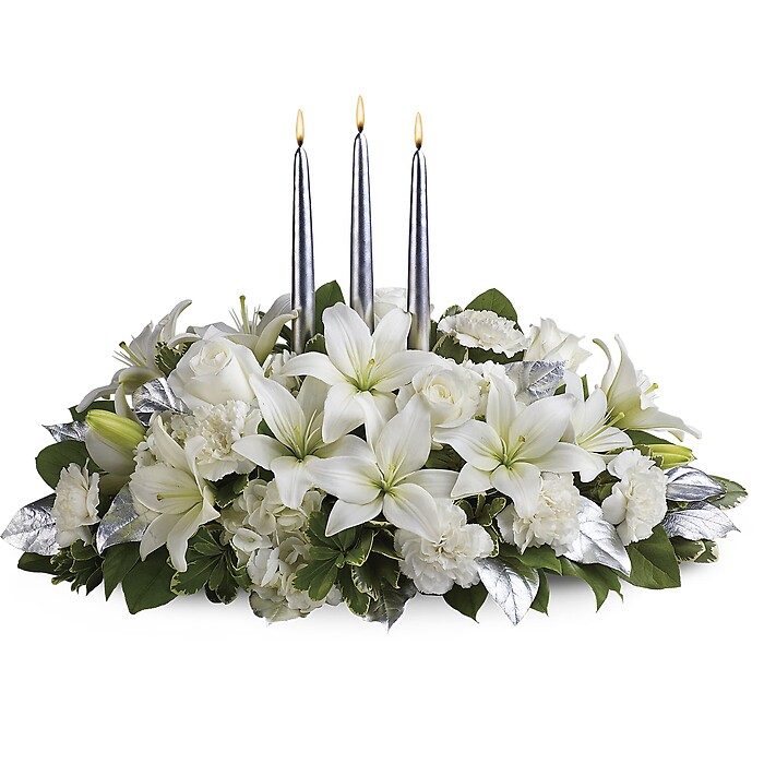 Silver Elegance Centerpiece