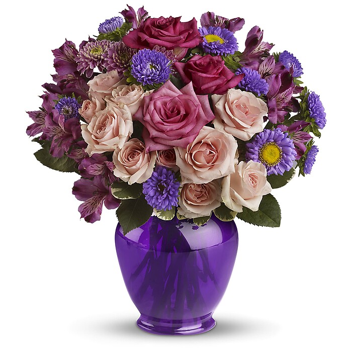 Purple Medley Bouquet with Roses