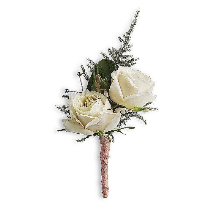 White Tie Boutonniere Pick-up Only